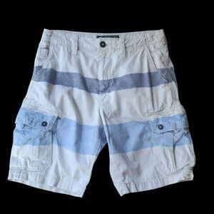 American Eagle Men's Cargo Shorts White and Blue